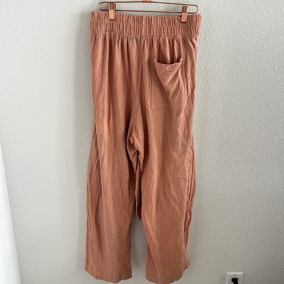Free People Beach Textured Tide Front Flowy Straight Leg Pant Small - Picture 6 of 8